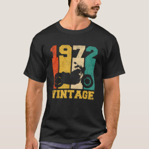 50 Jahre alte Geschenke Vintag 1972 Motorrad 50. T-Shirt
