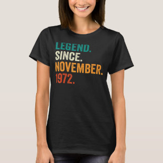 50 Jahre alte Legende seit November 1972 50. Gebur T-Shirt
