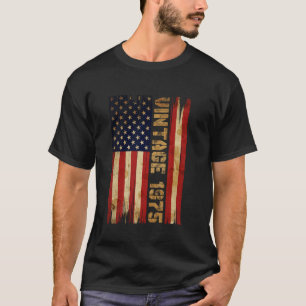 50 Jahre alte Vintage 1975 amerikanische Flagge 50 T-Shirt