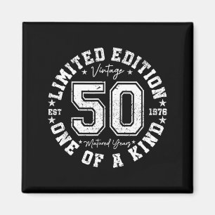 50 Jahre alte Vintage 1976 Limited Edition 50. Geb Magnet