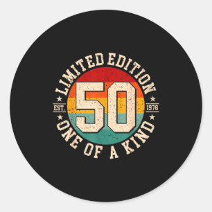 50 Jahre alte Vintage 1976 limitierte Auflage 50. Runder Aufkleber