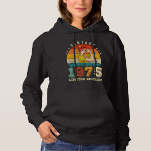 50 Jahre alter Tag 1975 Vintag 50. Geburtstagsfrau Hoodie