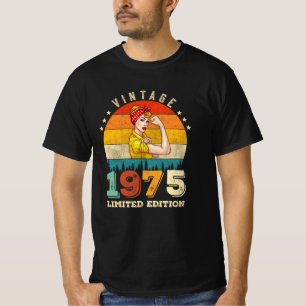 50 Jahre alter Tag 1975 Vintag 50. Geburtstagsfrau T-Shirt
