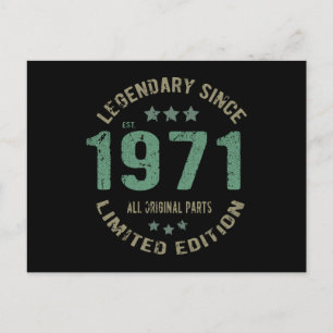 50 Jahre alter Tag Legende 50. Geburtstag Postkarte
