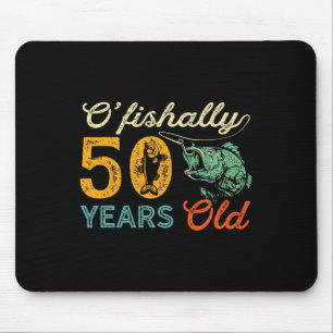 50 Jahre altes Fischgeschenk 50. Geburtstag Cool F Mousepad