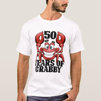 50 Jahre Crabby Funny Crab Beach 50. Geburtstag T-Shirt
