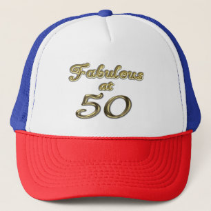 50 Jahre Fabelhaft mit 50 Gold Typografie Alter 50 Truckerkappe