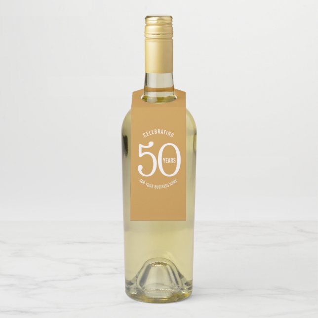 50 Jahre Firmenjubiläum Party Flaschenanhänger (Auf Flasche)