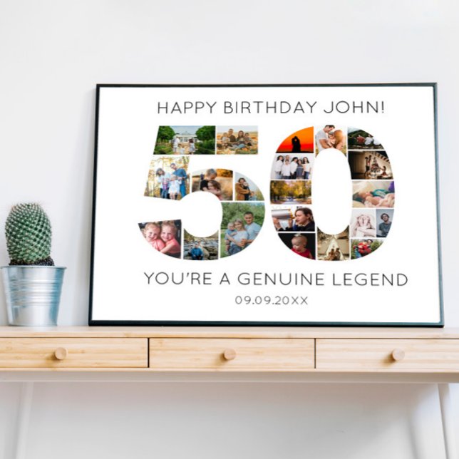 50 Jahre FotoCollage Geburtstag, Party Poster (Von Creator hochgeladen)