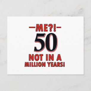 50 Jahre Geburtstagsdesigns Postkarte