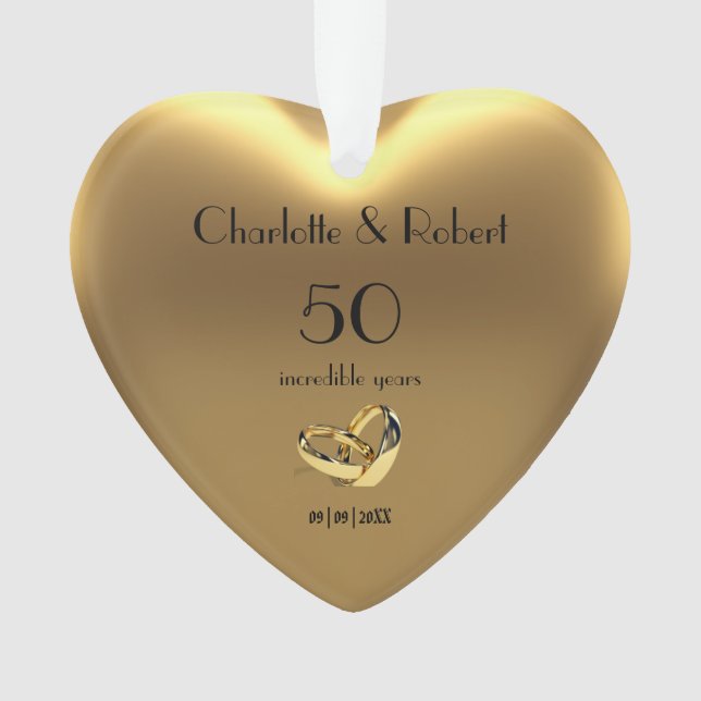50 Jahre Gedenken an die goldene Hochzeit Ornament (Vorderseite)