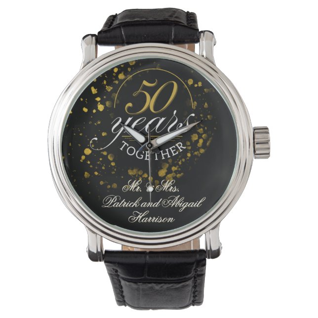 50 Jahre gemeinsam Hochzeitstipendium Armbanduhr (Vorderseite)