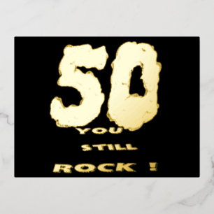 50 Jahre Gold Foil Holiday Postkarte