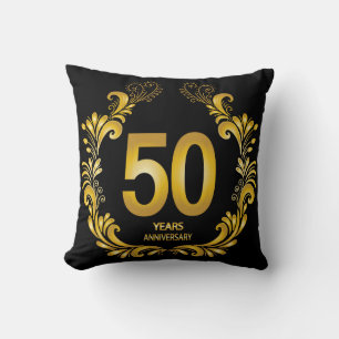 50 Jahre Gold Glitter-Jubiläum Kissen