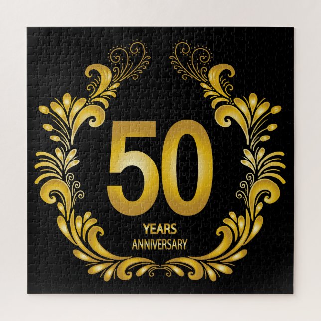 50 Jahre Gold Glitzer Jubiläum (Vertikal)