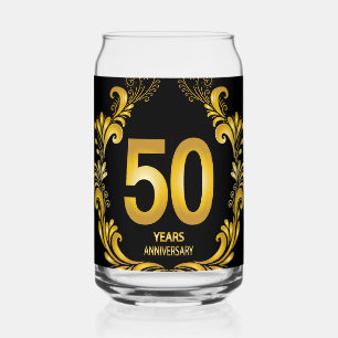 50 Jahre Gold Glitzer Jubiläum Dosenglas