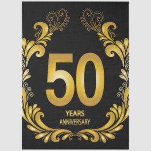50 Jahre Gold Glitzer Jubiläum Seidenpapier