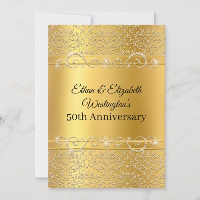50 Jahre Gold und Black Diamond Einladung (Vorderseite)