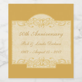 50 Jahre Gold Vintag Weinetikett