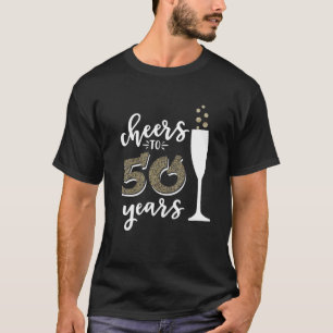 50 Jahre heiraten Hochzeit Champagne Anniver T-Shirt
