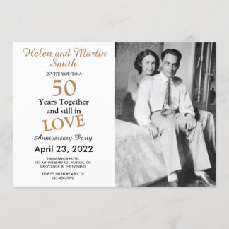 50 Jahre Hochzeitstag-Party Einladung