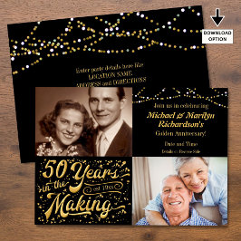 50 Jahre im Jubiläum des Making Then & Now Einladung
