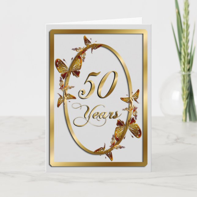 50 Jahre (Jahrestag) Karte (Vorderseite)