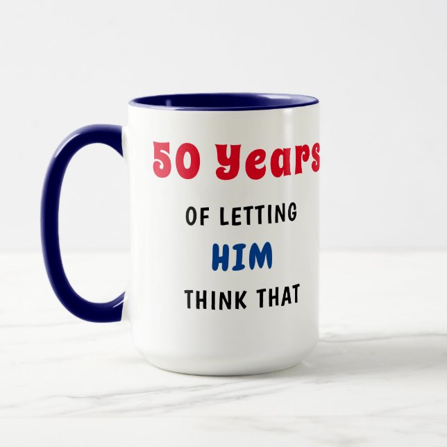 50 Jahre Jubiläum Tasse - Ihre - Anpassen! (Links)