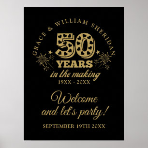 50 Jahre Jubiläum Willkommensschild In The Making Poster