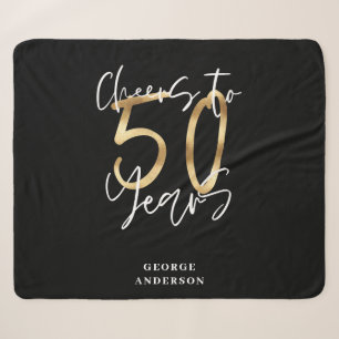 50 Jahre modernes Schwarz und Gold Sherpadecke