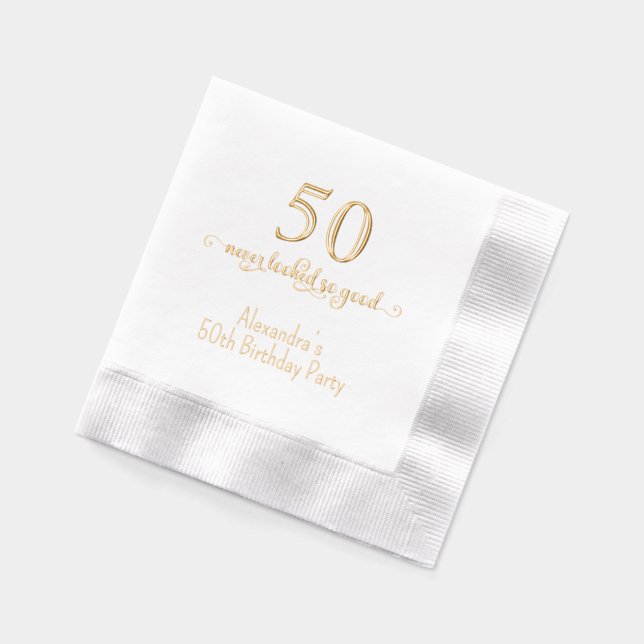 50 Jahre (oder jedes Alter) sahen nie so gut aus G Servietten Mit Folie (Links)