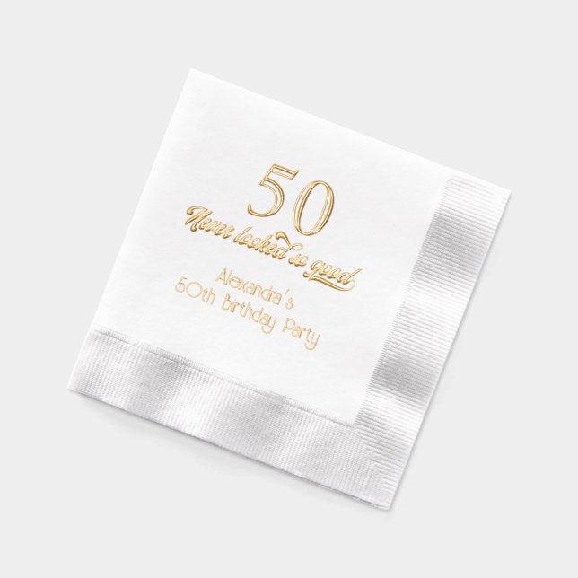 50 Jahre (oder jedes Alter) sahen nie so gut aus G Servietten Mit Folie (Links)
