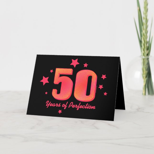 50 Jahre Perfektion Custom Birthday Card Karte (Vorderseite)