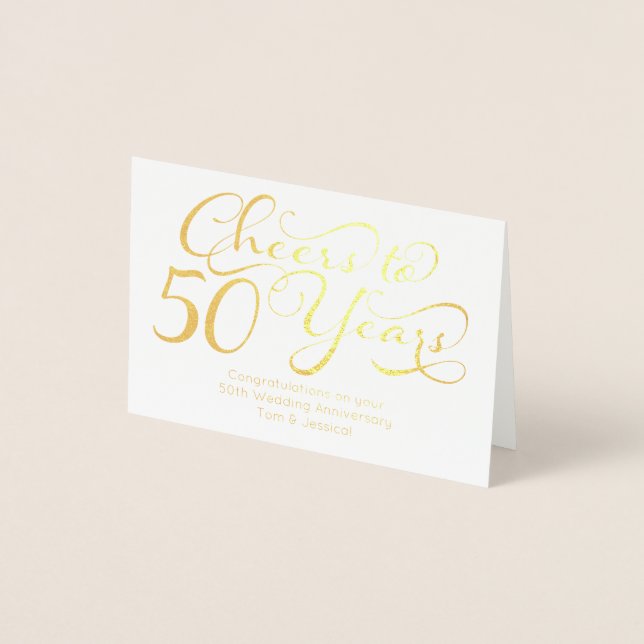 50 Jahre Personalisiert 50 Jahre Jubiläum Folienkarte (Vorderseite)