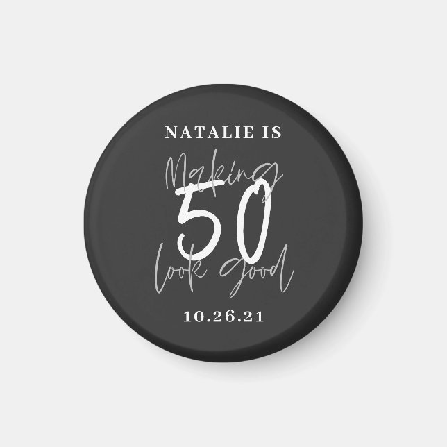 50 Jahre personalisiert aussehen lassen Magnet (Vorne)