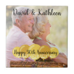 50 Jahre Personalisiertes Foto Tile Trivet Fliese<br><div class="desc">Erschaffen Sie einen bleibenden Sake zum Gedenken an ein besonderes Ereignis mit diesem personalisiert festlichen Keramik Fliesen Trivet. Mit seinen goldfarbenen Party-Ballons ist es perfekt für ein 50-jähriges Jubiläumsgeschenk. Laden Sie Ihr eigenes Foto hoch, geben Sie Ihren personalisierten Text ein und Sie sind gut zu gehen! Ein Party zum fünfzigsten...</div>