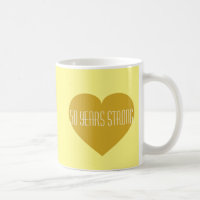 50 Jahre starke Tasse von Solid-Gold-Herz-Kaffee