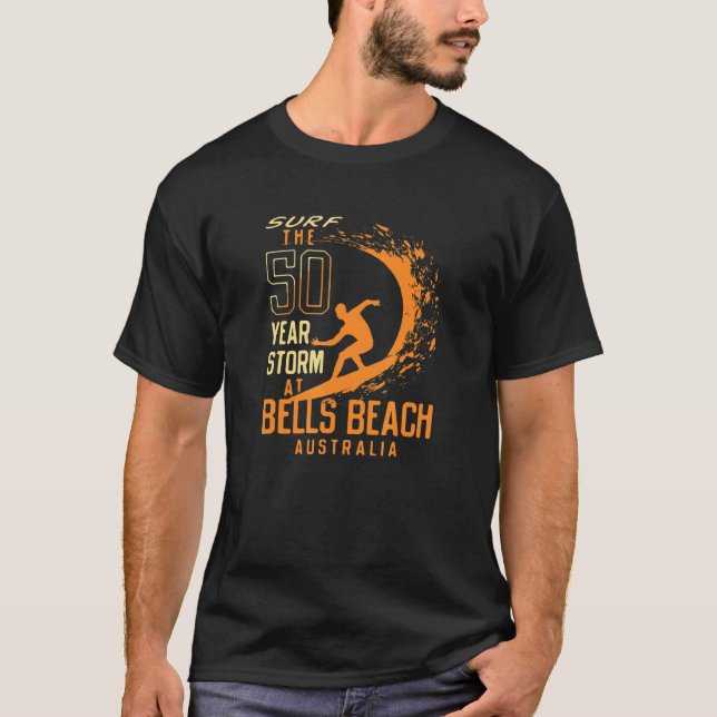 50 Jahre Sturm in Bells Beach Outdoor Activity Lie T-Shirt (Vorderseite)