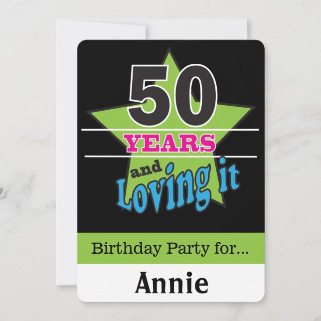 50 Jahre und Liebe Einladung (Vorderseite)