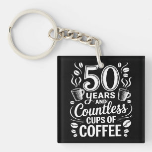 50 Jahre und unzählige Tassen Kaffee Schlüsselanhänger