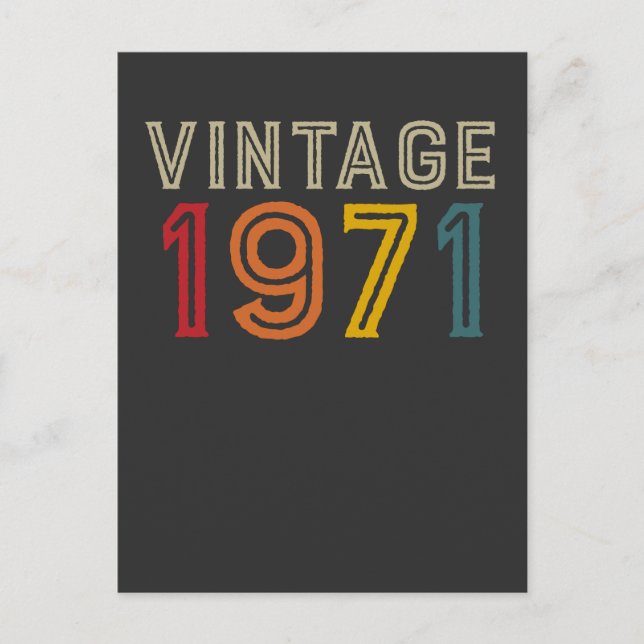 50 Jahre Vintag 1971 Postkarte (Vorderseite)