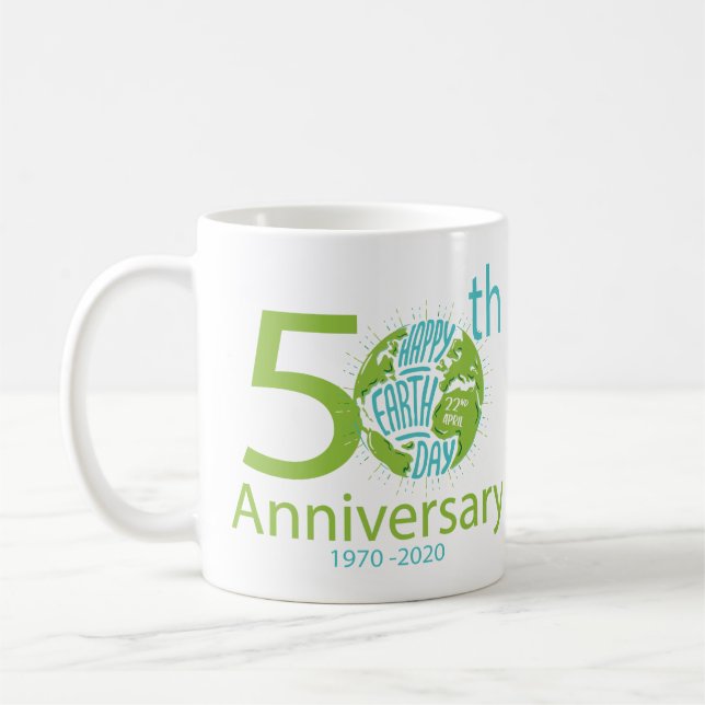 50. Jahrestag der Erde Kaffeetasse (Links)