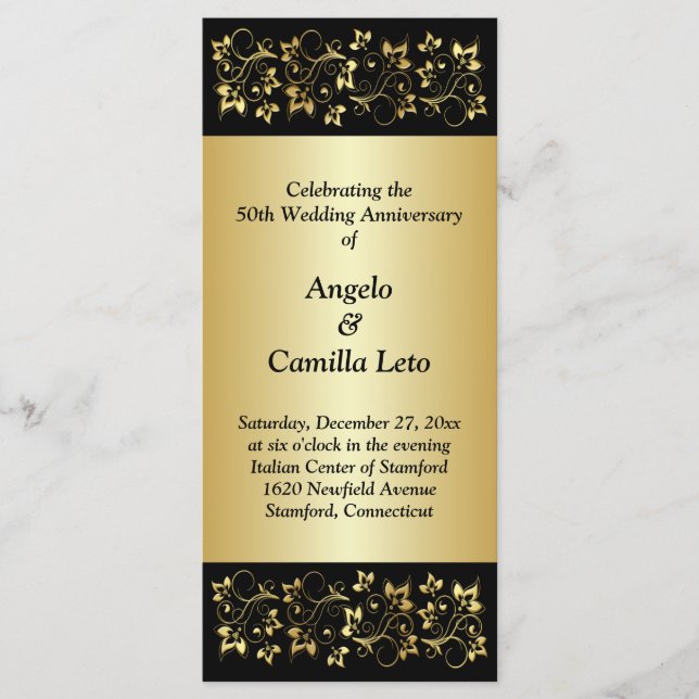 50. Jahrestag der Hochzeit - Erneuerungsprogramm Programm (Vorderseite)