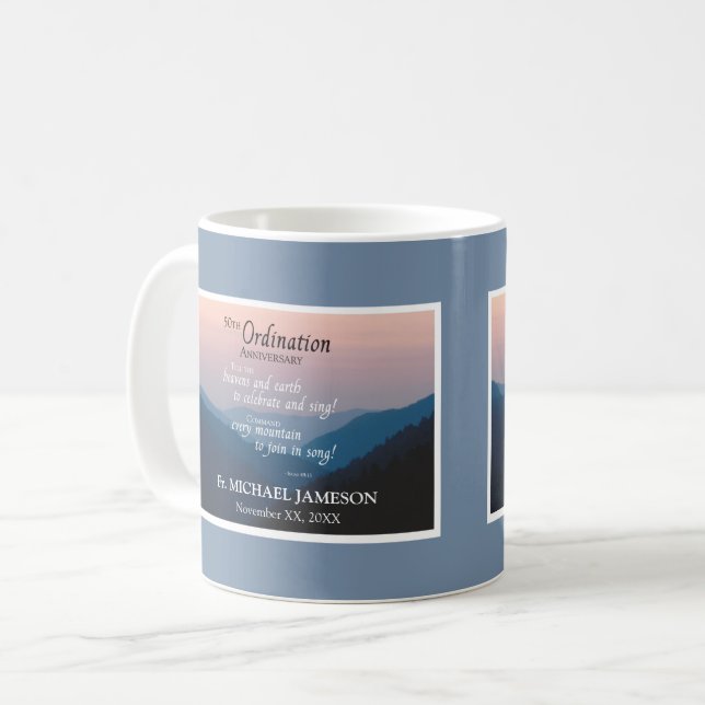 50. Jahrestag der Ordination Glückwunsch Kaffeetasse (Vorderseite Links)