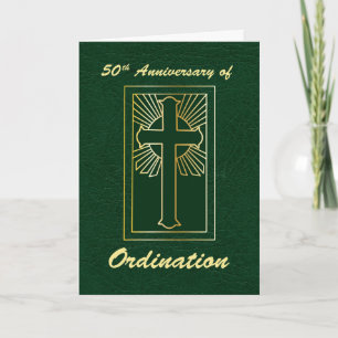 50. Jahrestag der Ordination grünes Ledersehen Karte