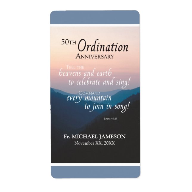 50. Jahrestag der Ordination Herzlichen Glückwunsc (Vorne)