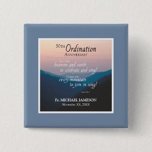 50. Jahrestag der Ordination Herzlichen Glückwunsc Button
