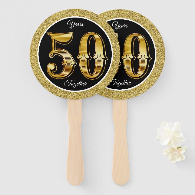 50. Jahrestag Fächer (Vorne und Hinten)