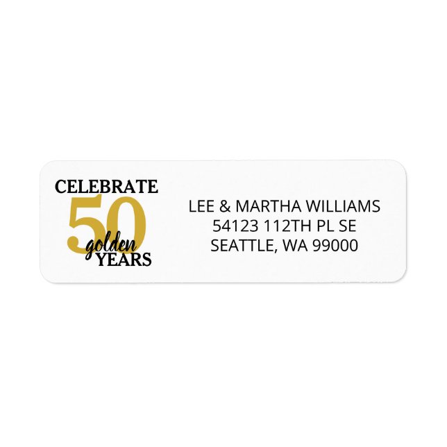 50. Jahrestag feiern 50 Goldene Jahre Einfach (Vorne)