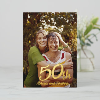 50. Jahrestag Moderne Folieneinladung